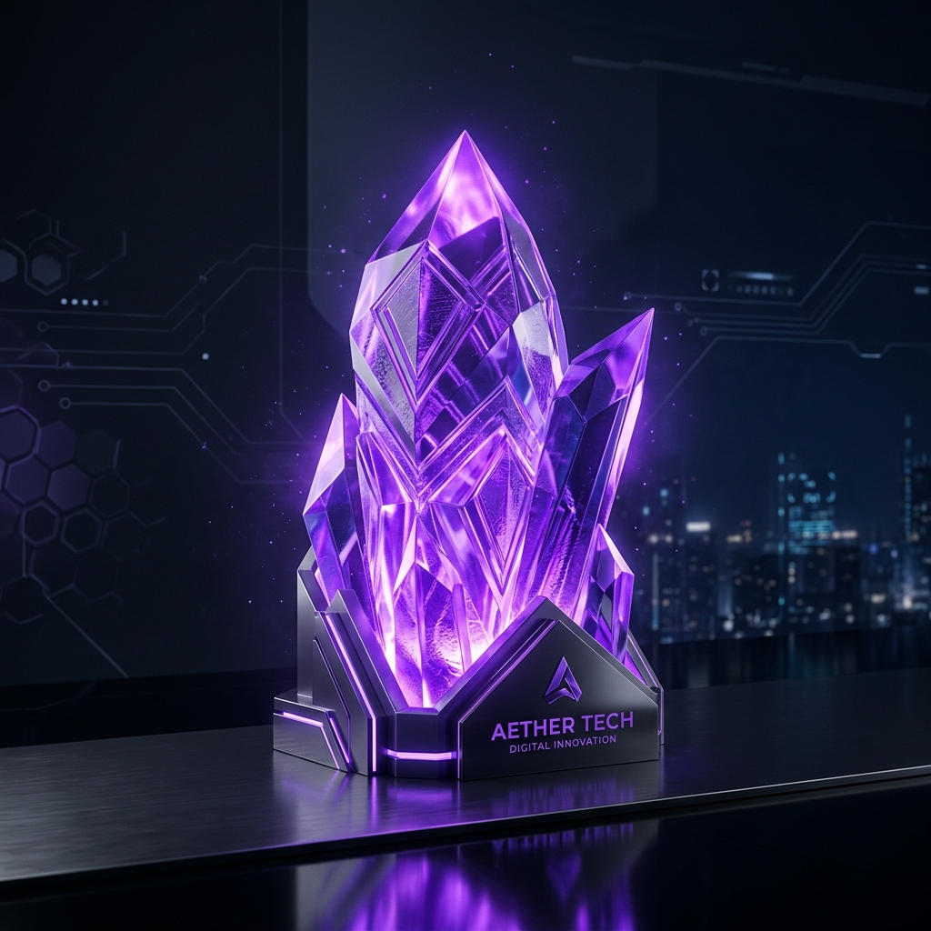 Shining purple crystal